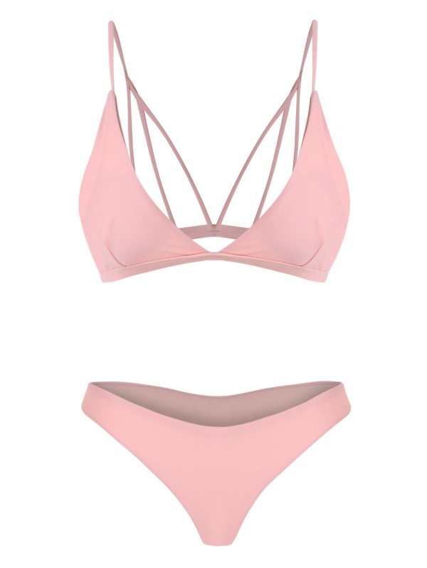 Back Strappy Padded Bathing Suit