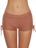 Lace-up Side Plain Swim Shorts