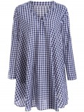 Long Sleeve Plaid Tunic Dress