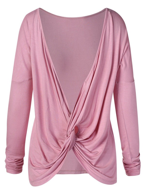 Long Sleeve Twist Plus Size Tee