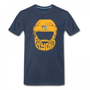 Men's Bearded Playoff Nashville Predators Fan Hockey Gift T-Shirt - Navy