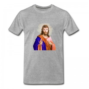 Men's Connor McDavid McJesus Edmonton Hockey Player T-Shirt - Grey