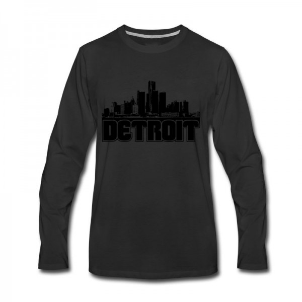 Men's Detroit Skyline Long T-Shirt