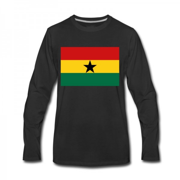 Men's Ghana Flag Long T-Shirt