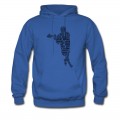 Men's Lacrosse Player Typography Hoodie