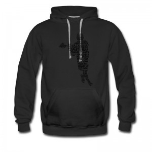 Men's Lacrosse Player Typography Hoodie