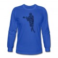 Men's Lacrosse Player Typography Long T-Shirt