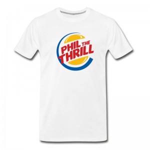 Men's Phil Kessel The Thrill Pittsburgh Hockey Player Funny Burger King T-Shirt - White