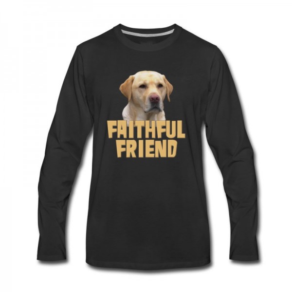 Men's Yellow Lab Faithful Friend Long T-Shirt
