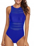 Mesh Panel See Thru Cutout One-piece Swimsuit