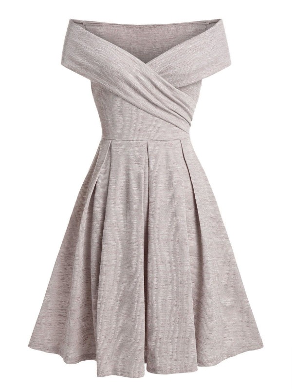 Off The Shoulder Fit And Flare Party Dress