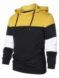 Panel Long Sleeve Pullover Hoodie