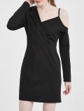 Skew Neck Bodycon Blazer Dress