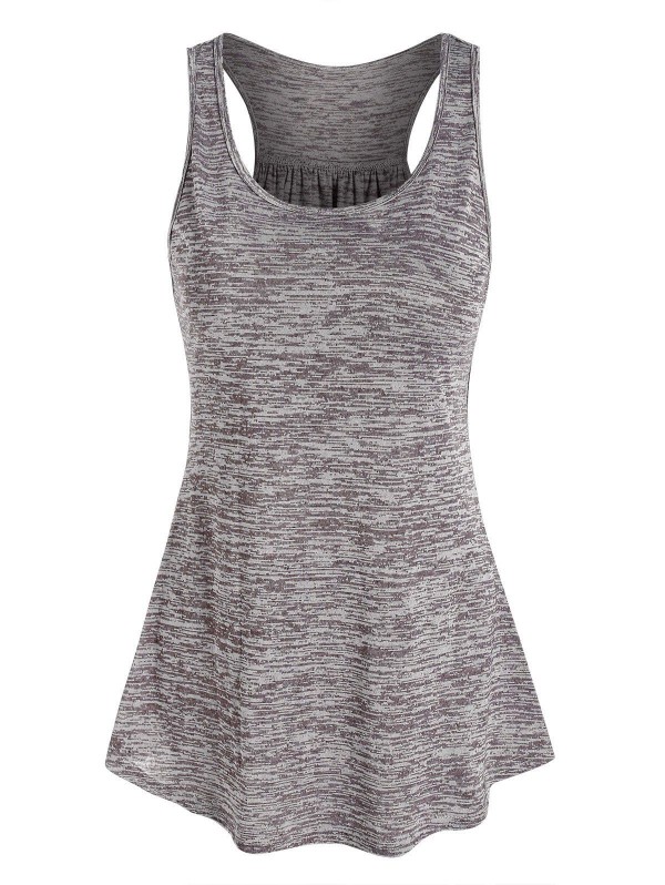 Space Dye Print Racerback Tank Top