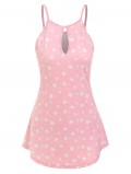 Stars Pattern Keyhole Cami Tank Top