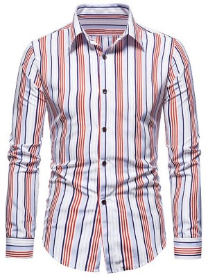 Striped Print Long Sleeve Shirt
