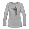 Women's Lacrosse Player Typography Long T-Shirt