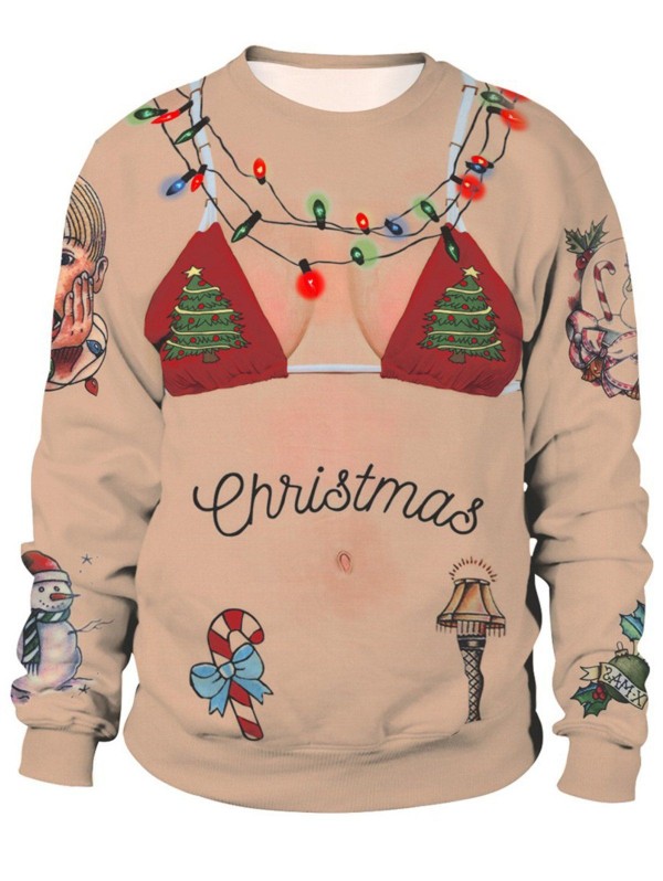 Womens Print 3d  Sweaters Long Sleeve  Fashion Sweatshirts Pullover