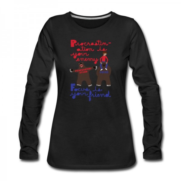 Women's procrastination friend, focus friend Long T-Shirt
